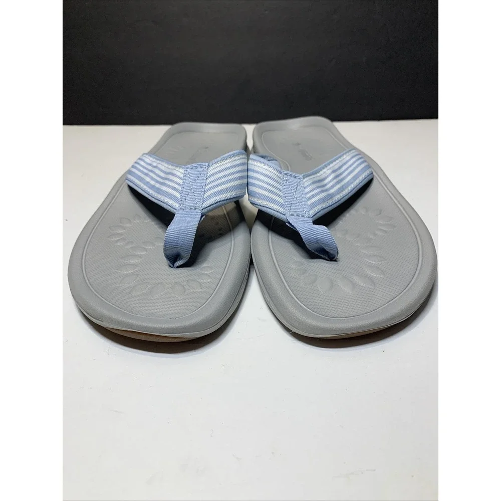 Columbia Womens Techlite Siesta Stripe Sandal Thong Flip Flop Sz 5 Beachy Casual